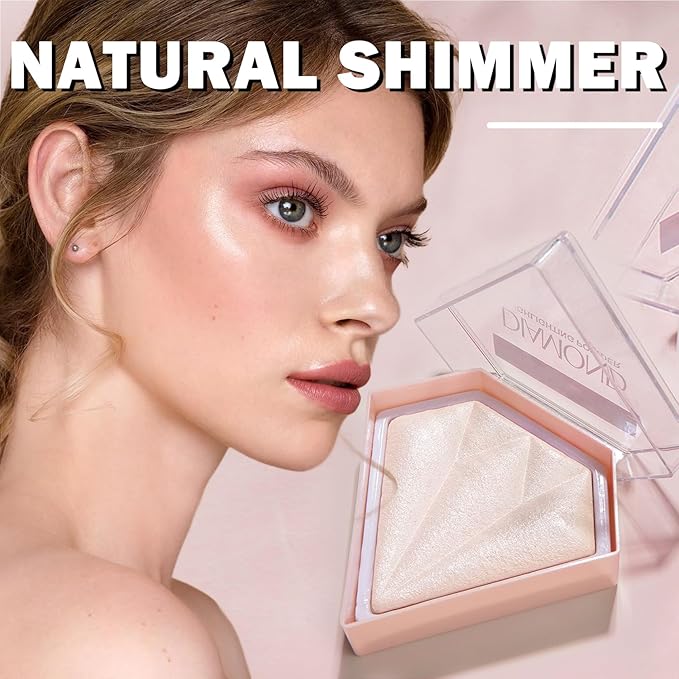 White Highlighter Makeup Palette Face Highlighter Powder Iluminadores De Maquillaje Narutal Shimmer Glitter Highlighter Contour Powder Makeup Palette-01 Pearl White