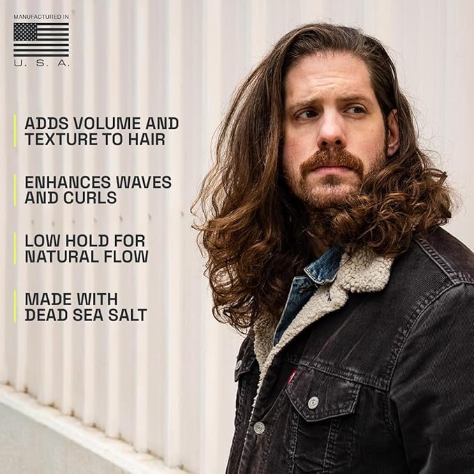 Sea Salt Spray for Men – Hair Texture Spray Adds Instant Volume, For Lightweight Natural Textured Look, Lumber Yard Scent, Achieve Effortless Style & All-Day Hold