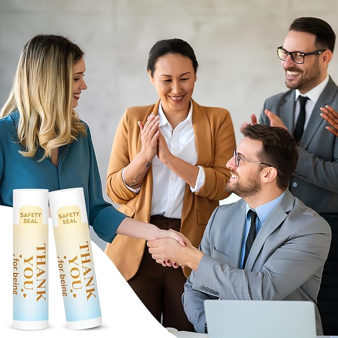 DMSKY Appreciation Gifts 60 Pcs Lip Balm Bulk, Staff Appreciation Gifts Bulk Thank You Gifts Bulk for Coworkers Teacher Worker Employee Leaving Farewell Gifts