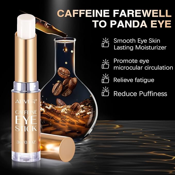 Caffeine Eye Stick, Eye Cream for Dark Circles and Puffiness, Ordinary Collagen Eye Serum Anti Aging,Bags Under Eyes Treatment for Women Men Eye Care(#2-Coffine Eye Stick)