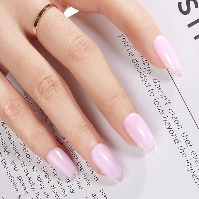 modelones Builder Nail Gel, 8-in-One Baby Pink Builder, Pastel Pink Rubber Base Gel Polish, LED Lamp Cured Color Base Hardener Apex Building Strengthener Extension for DIY Salon Girls Home