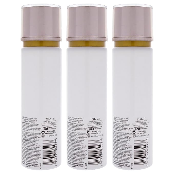 So...? Unique Body Mist - White Blossom for Women - 5.1 oz Body Mist - Pack of 3
