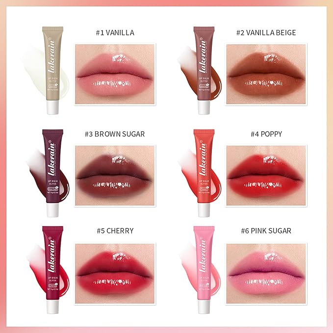 Lip Butter Balm, Day/Night Hydrating Lip Mask, Moisturizing Lip Balm Butter, Ultra-Nourishing Lip Care Moisturizer, Lip Butter Gloss Shine Lip Glow Oil Makeup#1#2#3