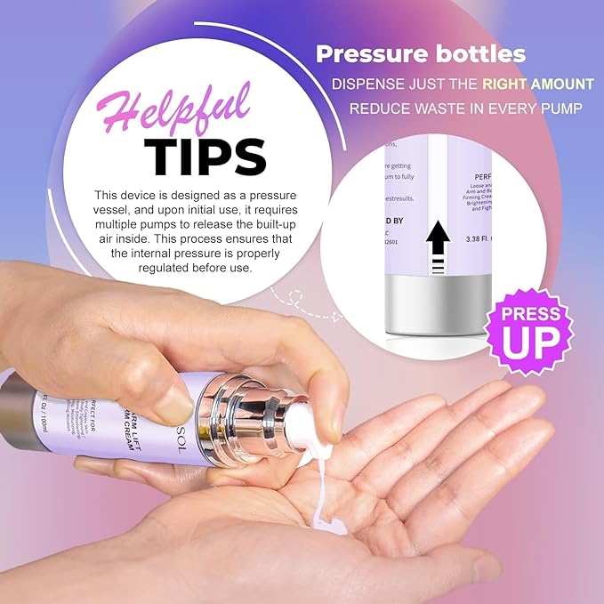 VASSOUL Lift and Firm Arm Cream : Skin Tightening Cream for Body - Firms Loose Skin, Reduces Cellulite on Arms, Thighs & Butt – 100ML