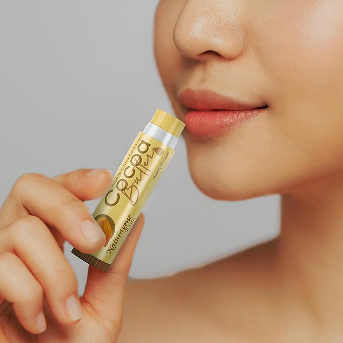 Moisturizing Lip Balm Cocoa Butter Box of 6, Moisturizing Hydrated Lips, Light Yellow, 0.13 Fl Oz, 1