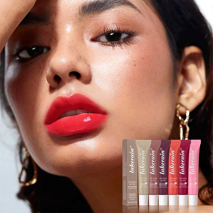 Lip Balm Plumps Hydrating Moisturizing Lip Mask Butter Repair Treatment, #4 Poppy, Glossy Finish, Vegan, Natural Ingredients, 0.5 Fl Oz
