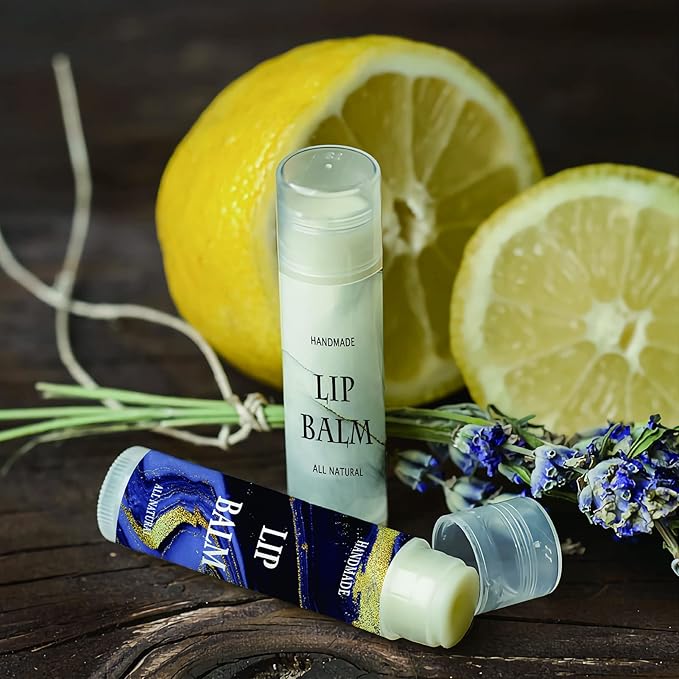 CRASPIRE Lip Balm Labels 80pcs Homemade Lip Balm Labels 2” Clear Lip Balm Labels for Tubes Printable Waterproof Lip Balm Stickers Labels for Lip Balm Handcream Candle Container(Phnom Penh Quicksand)