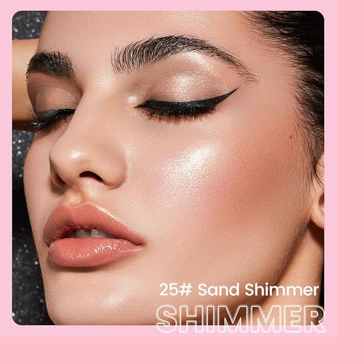 Kaely 2in1 Cream Eye Shadow Brightener Sticks for Eyes, Pencil Eyeshadow Applicator Stick Waterproof Pigmented, Eye Shadow Palette Highlighter Makeup, sombras para ojos, 25 Sand Shimmer