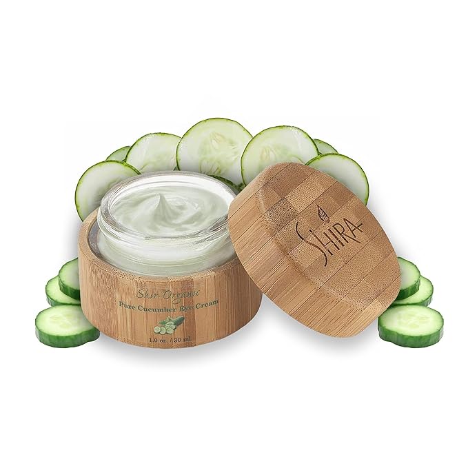 Shir-Organic Pure Cucumber Eye Cream For Dark Circles Eye Puffiness Wrinkles Instant Hydration Anti Aging Eye Cream for All Skin Type (30 ML)