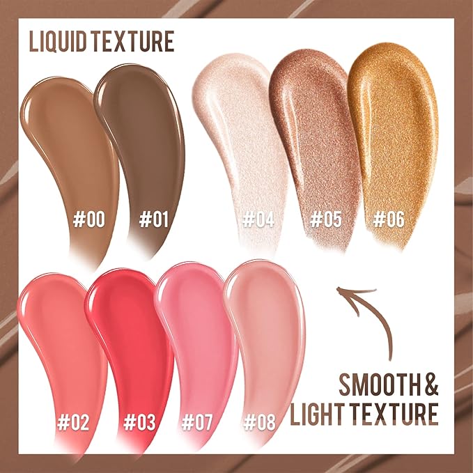 Liquid Highlighter Beauty Wand, Cream Liquid Highlighter Stick with Cushion Applicator, Lightweight Blendable, Long Lasting Silky Cream Highlighter Stick Contour Wand, Natural Face Shimmer Finish | 4# Highlight Pearl White