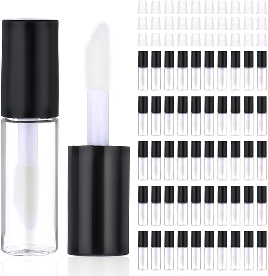 100 Pcs Mini Lip Gloss Tubes, Refillable Lip Balm Bottle Transparent Empty Containers Travel Personal Cosmetic Inserts Cosmetic Tools Mini Lipstick Containers for Women DIY Makeup
