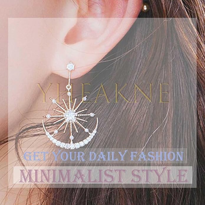Boho Crystal Leaf Ear Jackets Earrings Gold Cz Crystal Earrings Rhinestone Front Back Studs Earrings Minimalist Earrings Jewelry for Women and Girls Gifts