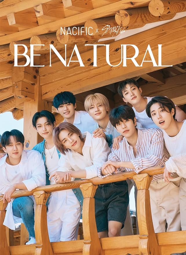Nacific x Stray Kids Be Natural Vegan Lip Glow 5 PCS Set, with Photocards 8 PCS Full Set by KOSBEAUTY