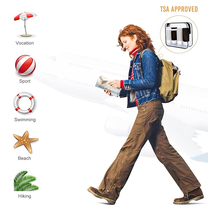 Morfone 16 Pack Silicone Travel Bottles Set for Toiletries TSA Approved Travel Containers Leakproof Squeezable Refillable Accessories 2oz 3oz Travel Essentials for Shampoo Lotion Liquids (BPA Free)