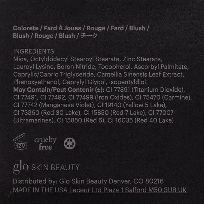 Glo Skin Beauty Blush (Papaya) - Pressed Powder Blush for Cheeks, High Pigment Mineral Face Makeup Creates a Natural, Healthy Glow