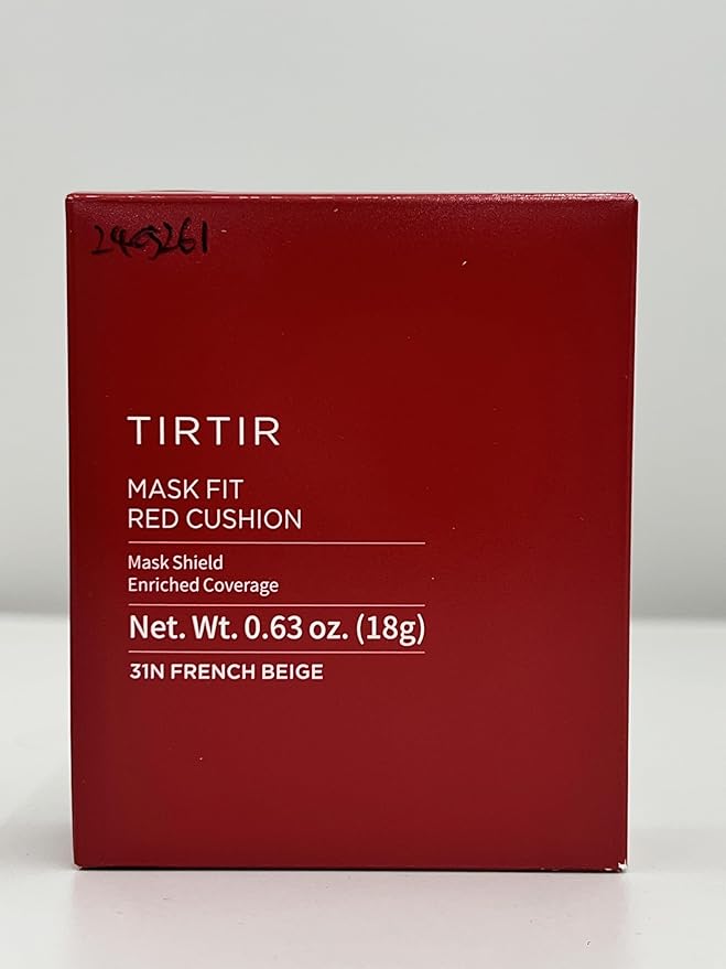 TIRTIR Mask Fit Red Cushion Foundation | Japan's No.1 Choice for Glass skin, Long-Lasting, Lightweight, Buildable Coverage, Semi-Matte (31N French Beige, 0.63 Fl Oz (Pack of 1))