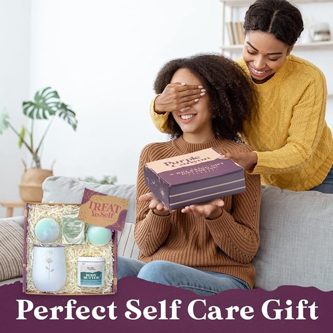 Purple Canyon Bath Gift Set for Women | Revitalizing Eucalyptus Spearmint and Cucumber Mint Self-Care Gift for Women