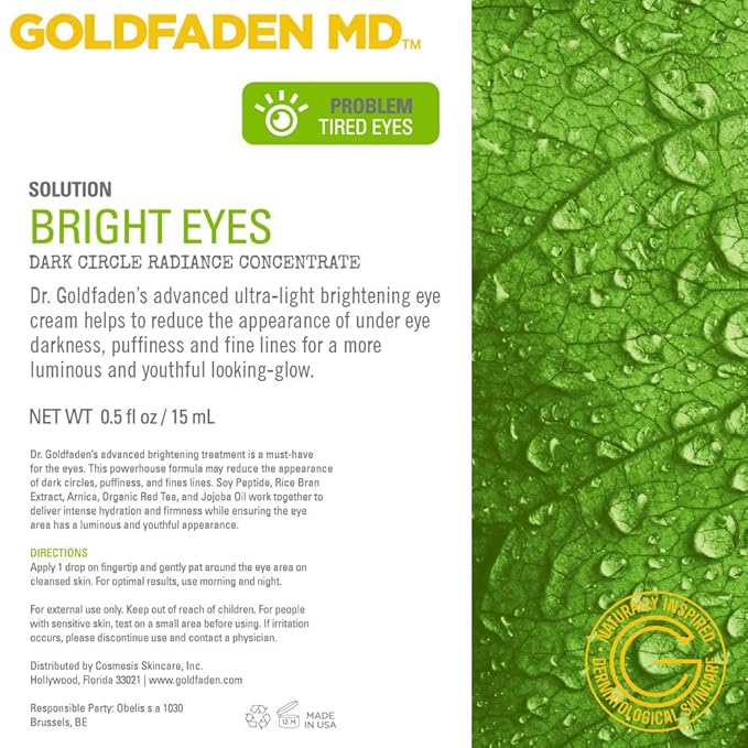 GOLDFADEN MD Duo Kit Bright Eyes and Doctors Scrub for Radiant Healthy Looking Skin