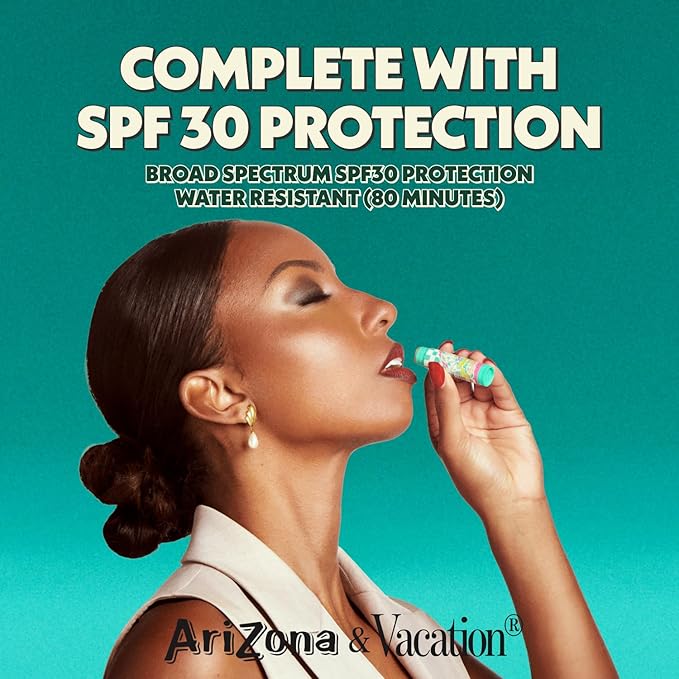 AriZona Iced Tea SPF 30 Lip Balms 3-Pack by Vacation Sunscreen, Hydrating Lip Sunscreen Chapstick, Water Resistant Vegan Sunscreen Lip Balm, 3 Iconic Flavors, Limited Edition SPF Chapstick (Pack of 3)
