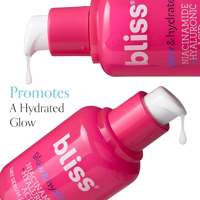Bliss Glow & Hydrate Niacinamide Serum | 5% Niacinamide + Hyaluronic Acid + Antioxidants | Clinically Balanced for Brighter, Smoother, Hydrated Skin |Clean, Vegan & Cruelty-Free | 1 Fl Oz