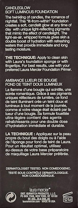 Laura Mercier Candleglow Soft Luminous Foundation for WoMen, Nutmeg, 1 Ounce