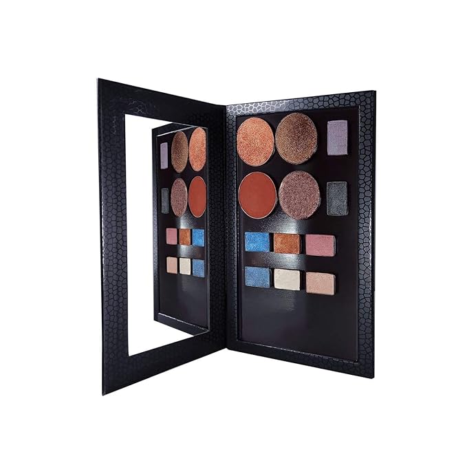Magnetic Palette Empty Eyeshadow Makeup Palette with Shatterproof Mirror for Eyeshadow Lipstick Blush Powder (Black)