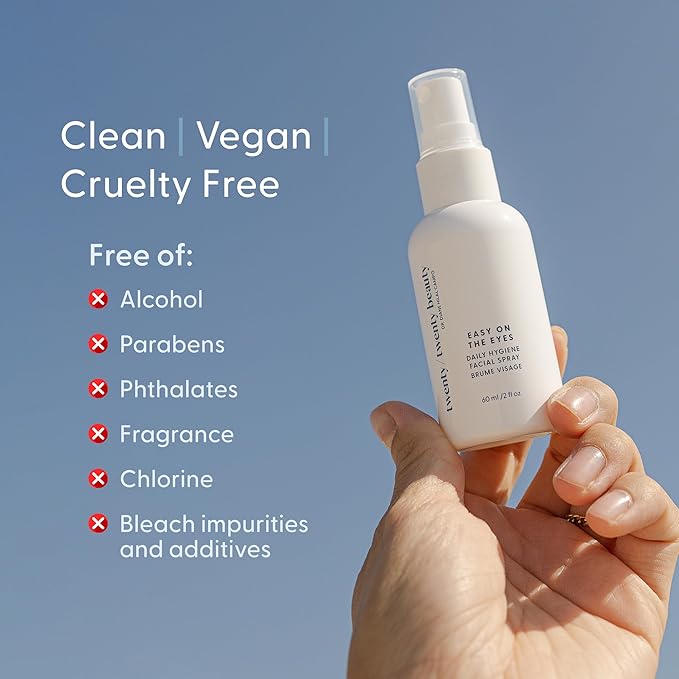 twenty/twenty Easy On The Eyes – 0.02% Hypochlorous Acid Spray to Cleanse Eyelashes – Reduce Eyelid Irritation – Safe for Sensitive Skin – Ophthalmologist Developed–Vegan, Clean Ingredients – 60ml