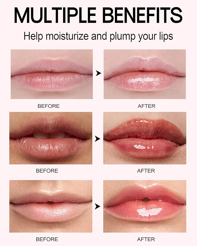 Lifter Gloss, Spicy Lip Plumping Booster Lip Gloss Glossy Lipstick, Hydrating, Volumizes, High-Shine, Fuller Lip Plumper Lip Mirror Lip Glaze, Plump&Pout Lip Plumper for Women Girls (#01)