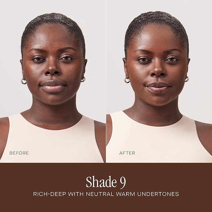 Summer Fridays Sheer Skin Tint - Tinted Moisturizer with Hyaluronic Acid - Helps Diminish Uneven Skin Tone - Sheer to Light Coverage - Shade 9 - Rich Deep with Neutral Cool Undertones (1 Fl Oz)