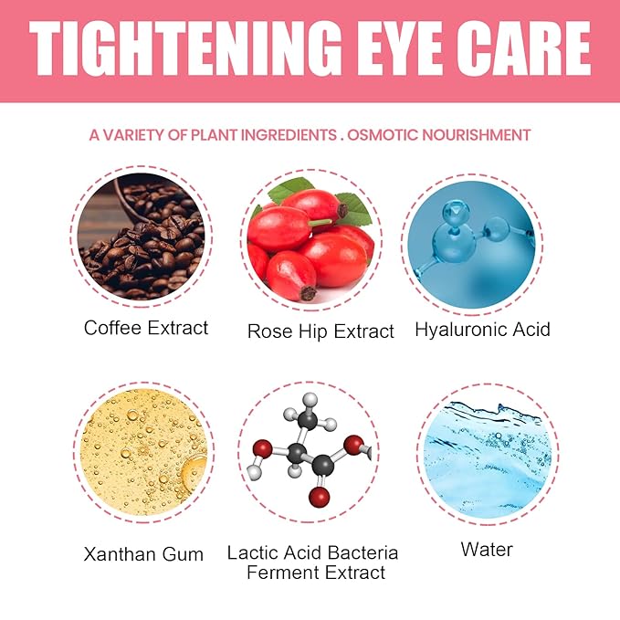 Rosehip Eye Cream Stick, Moisturizing, Hydrating, Lightens Lines and Dark Circles, Lifting, Firming