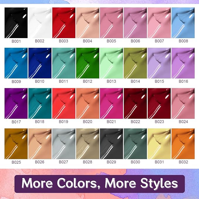 JODSONE 36 Pieces Gel Nail Polish Set U V Light Nail Drill Beginner Set Glossy Surface Easy To Apply Matte Texture All-In-One Manicure Kit