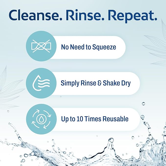 HartFelt 2ct Tear Drop Face Scrubber for Women | Reusable Facial Sponges for Daily Cleansing | Facial Exfoliating Pads for Removing Dead Skin, Dirt & Makeup | Made in USA