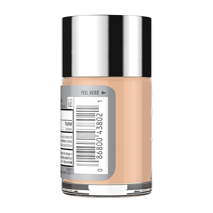 Neutrogena Healthy Skin Liquid Makeup Foundation, Broad Spectrum SPF 20 Sunscreen, Lightweight & Flawless Coverage Foundation with Antioxidant Vitamin E & Feverfew, 105 Caramel, 1 fl. oz