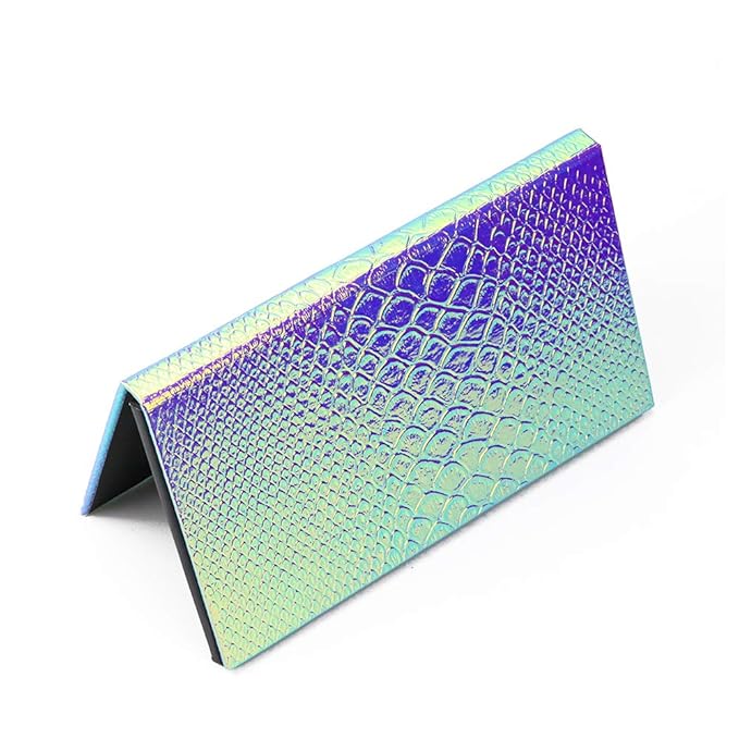 Mermaid Empty Magnetic Palette, Fish scale Empty Magnetic Palette for Highlighters Eyeshadows Lipstick Blush Powder Rectangle Large size (Fish Scales)