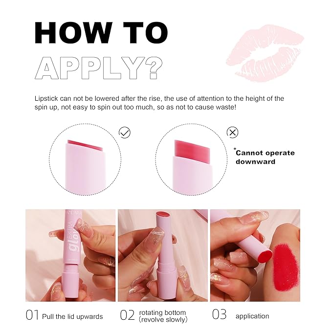 MUESCHER Glow Lip Balm Plumping Moisturizing Lip Balm For Dry Cracked Lips, Moisturizer Nourishing Lip Balm Lip Care Vegan Tinted Lip Balm, Dewy Glassy Lip Balm Shine Lips Plumper Jelly Lipstick(05#)