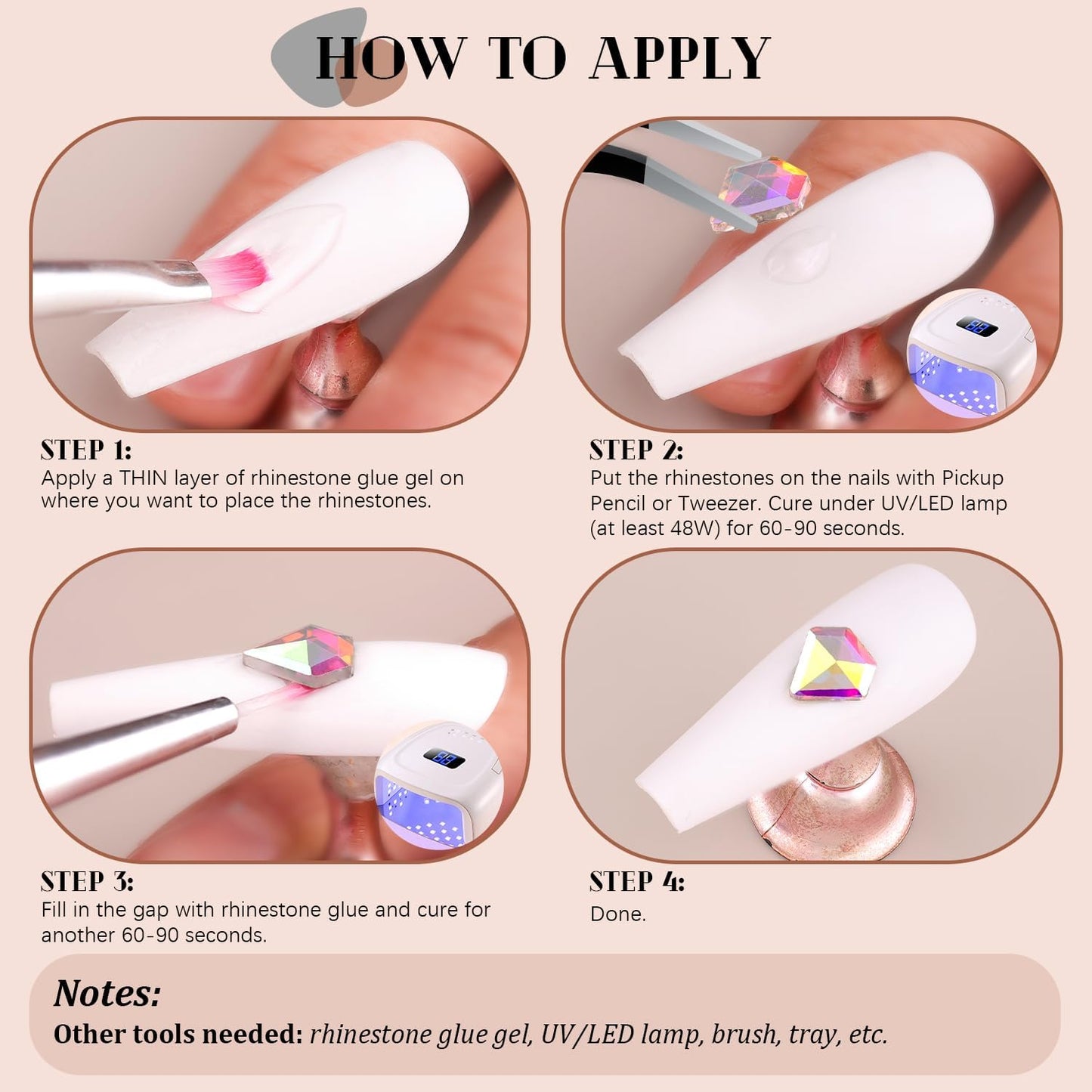 2680Pcs AB Glass Nail Rhinestones 120Pcs Multi Shapes Flatback Nail Gems + 2560Pcs 1.5-4mm Round Crystal, Manicure Nail Charms Diamond Gemstones for Acrylic Nails Decoration