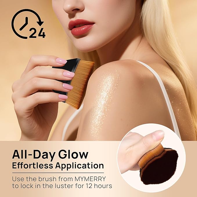 Body Shimmer Oil, 50ml Sunscreen Liquid Highlighter Bronzer Body Glitter Oil Long Lasting Moisturizing Makeup Lotion Illuminate Serum Glow Shimmer Skin 1.7 Fl Oz(Shining White #03)