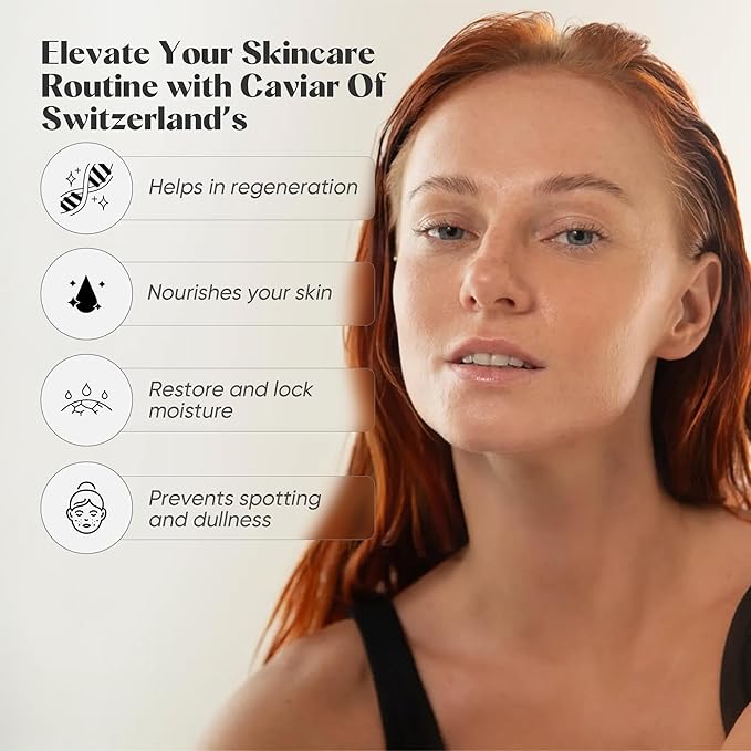Caviar Face Moisturizer Regenerate Cream - Anti Aging Cream for Aging Spots, Facial Treatment with Hyaluronic Acid & Resveratrol, Facial Moisturizer for Any Type of Skin | (1.6 Oz) (Beauty Box)
