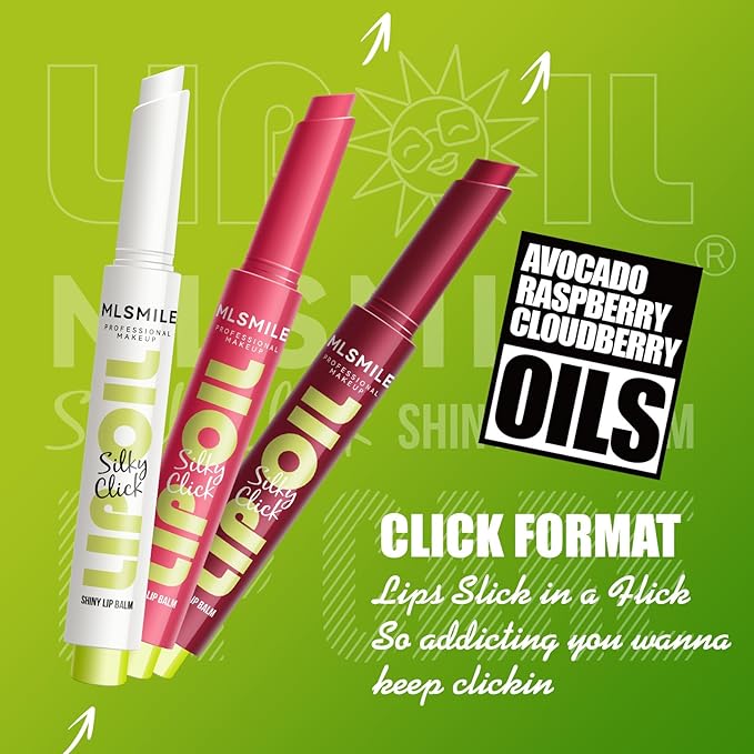 3 Colors Slick Click Lip Balm Set Hydrating Jelly Lipstick Tinted Lip Stain Lip Gloss, Moisturizing, Lightweight, Buildable, Pigmented Vegan Lip Balm, Glossy Lip Makeup for Girls (B)