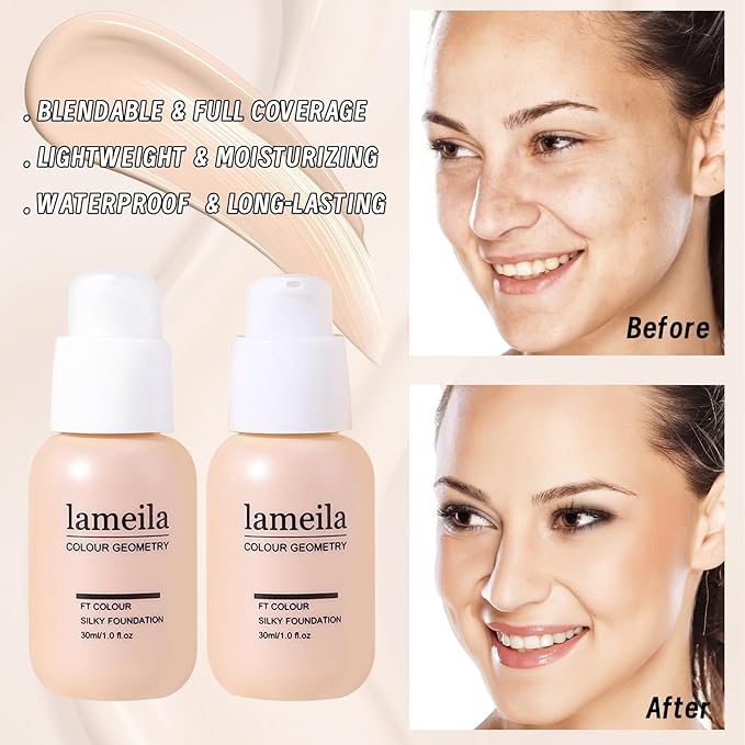 Makeup Set Full Kit for Girls Teens Women, Makeup Present Set, Includes Eyeshadow, Foundation, Mascara, Face Blusher, Eyebrow Pencil, Eyeliner, Brushes, Lip Gloss, Sponge, Cosmetic Bag