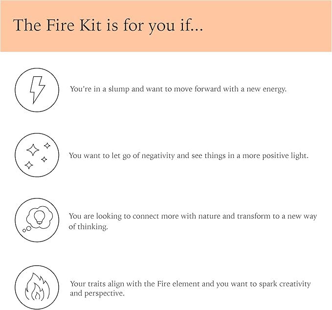 The Fire Kit by Two Sage Sisters - Self Care Kit with Ceramic Bowl, Notebook, Candle, and Marker, Pamper and Self Care Gifts for Women and Men, Mens and Womens Care Package for Healing, Self-Nurturing