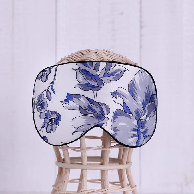 100% Pure Silk Eye Mask Sleep Eye Mask Eye Cover Eyeshade Sleeping Eye Mask Printed Colors (#11)