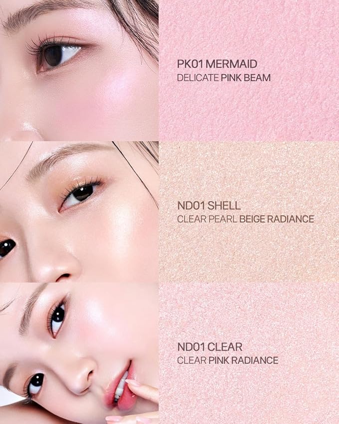 2aN Pure Glash Highlighter โ Glass-Like Sheen Powder Highlighter for a Natural, Radiant Glow | Buildable, Long-Lasting, Lightweight Formula (CLEAR, 0.8oz)