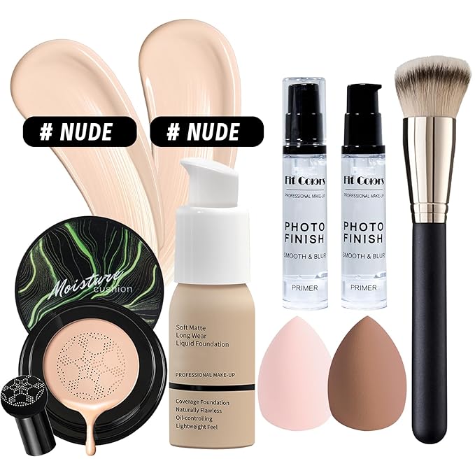 Makeup Kit, Makeup Set for Women, Makeup Present for Women Teen Girl, Eyeshadow Foundation CC Cream Face Primer, Makeup Brush Sponge, Lipstick, Eyebrow Soap Pencil Mascara Eyeliner Cosmetic bag