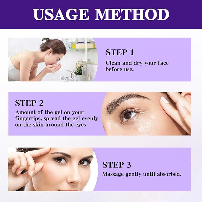 2PCS 60-Second Eye Effects Age-Defying Tinted Firming Gel, 60 Second Eye Firming Gel, Firming eye skin, Reduce Eye Skin Problems