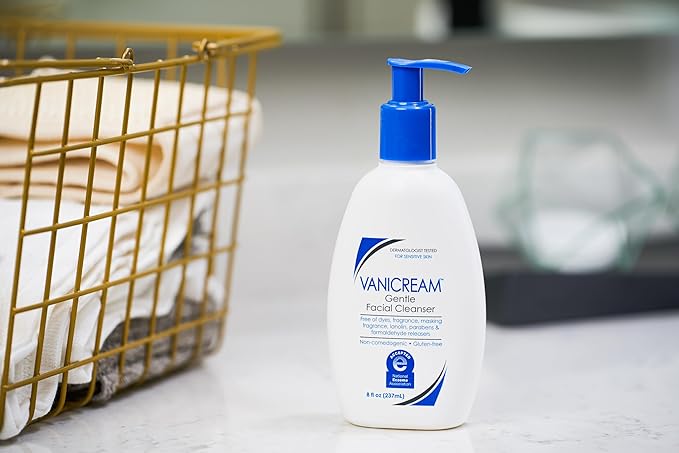 Vanicream Gentle Facial Cleanser with Pump Dispenser - 8 fl oz - Formulated Without Common Irritants for Those with Sensitive Skin
