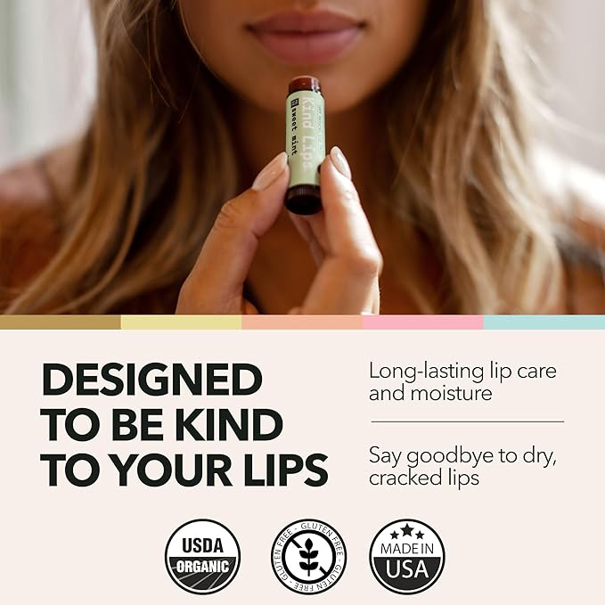 Kind Lips Lip Balm - Nourishing & Moisturizing Lip Care for Dry, Chapped Lips | Infused with Shea Butter & Beeswax | Variety Pack | 0.15 Oz (Pack of 5)