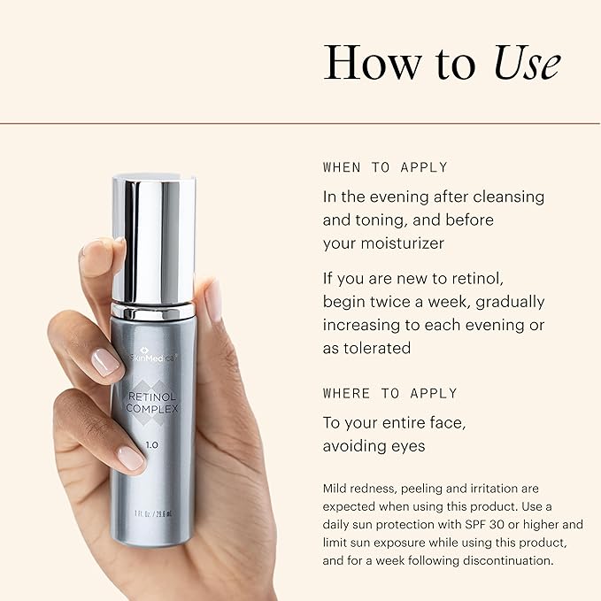 SkinMedica Retinol 0.5 Complex - Retinol Serum for Face, Age-Defying Advanced Retinol Cream That Renews Skin and Diminishes the Appearance of Fine Lines and Wrinkles, 1 Fl Oz