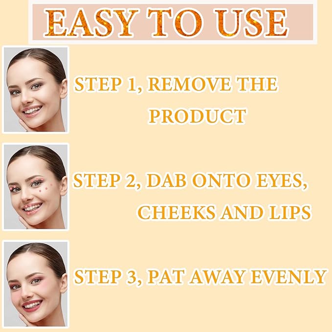 3 PCS Cream Contour Blush Stick,Long Lasting Waterproof Blush Stick for Cheeks&Lips Multipurpose Face Highlighting Concealing Cream,Shimmer Contour Stick Makeup for Women