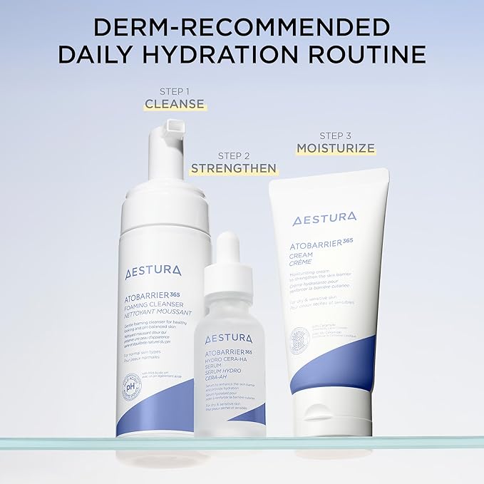 AESTURA ATOBARRIER365 Cream with Ceramides, Korean Face Moisturizer for Barrier Repair | 120H lasting Hydration, Ceramide Capsules, Dry & Sensitive Skin, Non-comedogenic, 80 mL / 2.70 fl.oz.